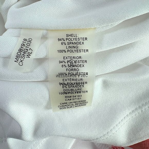 Calvin Klein Sheath Dress Women 12 Pink Floral Pearl Accent Neckline Sleeveless - Picture 8 of 12